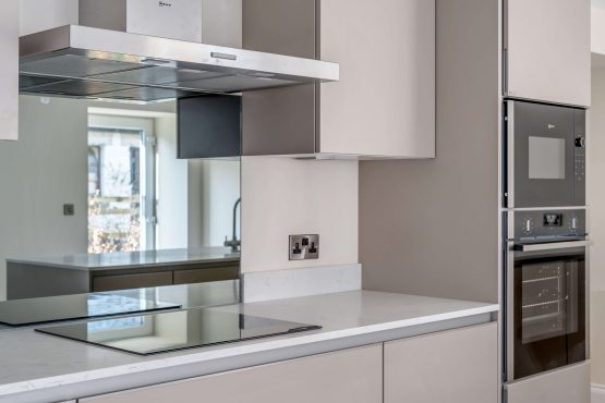 Modern kitchen with in-bulit appliances