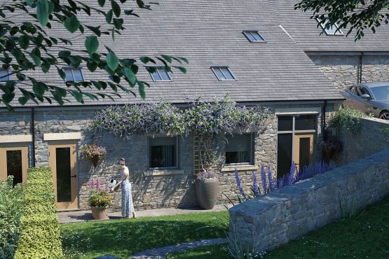 Exterior shot of Byre House at Sillfiled Howe, Cumbria