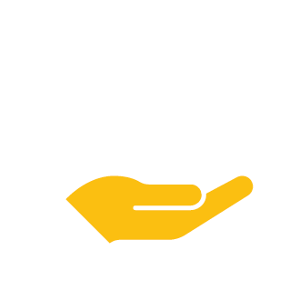 Hand holding a house icon